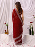 Vasthrlay Embroidery Peach Saree