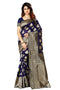 VasthrlayRoyal Blue San Pari Saree