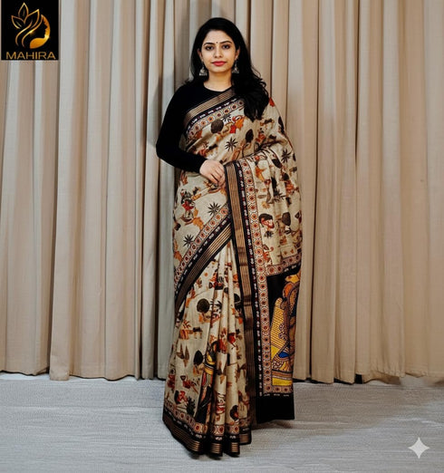 Vasthrlay Printed Traditional Cultural Lightweight
