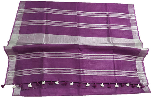 Vasthrlay Attractive Cotton Attached Dark Purple Turquoise