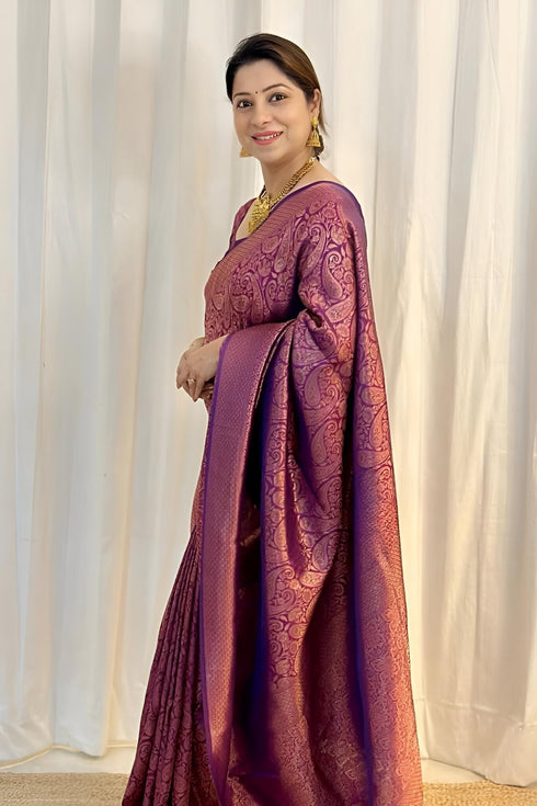 Vasthrlay Banarasi Unstitched Saree