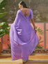 Vasthrlay Chiffon Scalloped Brown Saree