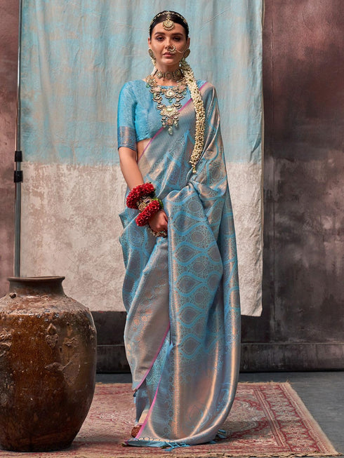 Vasthrlay Kanjivaram Unstitched Occasions Luxurious Saree