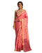 Vasthrlay Womens Printed Unstitched Navy Blue Saree