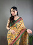 Vasthrlay Multicolor Contrast Kalamkari Unstitched