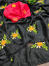 Vasthrlay Vichitra Embroidery Brown Black