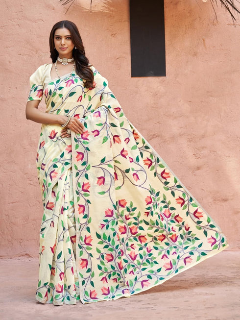 Vasthrlay Cotton Woven Saree