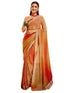Vasthrlay Georgette Bandhani Unstitched Orange Saree