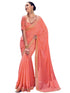 Vasthrlay Georgette Embroidery Unstitched Pink Saree