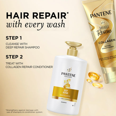 Pantene Hair Science Deep Repair Shampoo 1Ltr