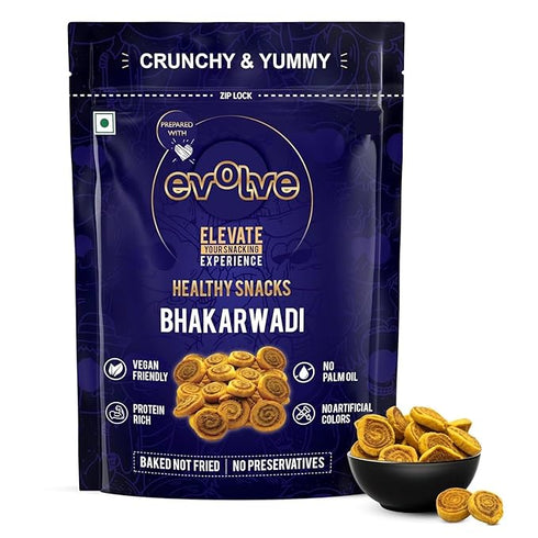 Evolve Snacks Healthy Baked Bhakarwadi