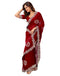 Vasthrlay Chiffon Scalloped Unstitched Maroon Saree