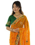 Vasthrlay Georgette Embroidery Unstitched Red Saree