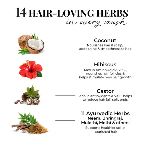 Just Herbs Castor & Black Onion Seed Shampoo 200ml