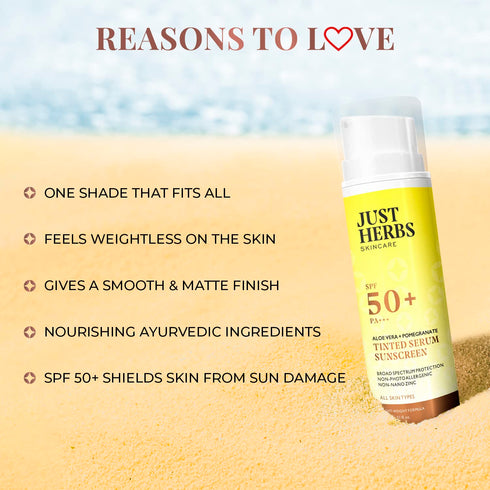 Just Herbs Tinted Serum Sunscreen SPF 50+