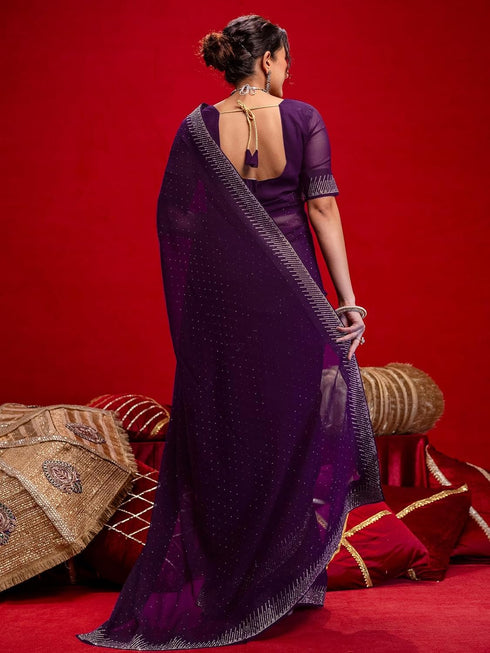 Vasthrlay Georgette Rani Saree