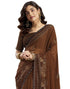 Vasthrlay Georgette Printed Unstitched Maroon Saree
