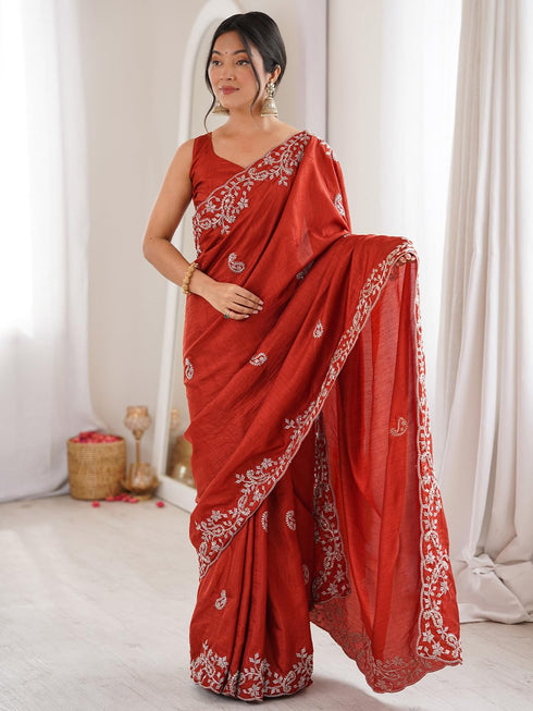 Vasthrlay Embroidery Unstitched Designer Vh Ethnic Wear