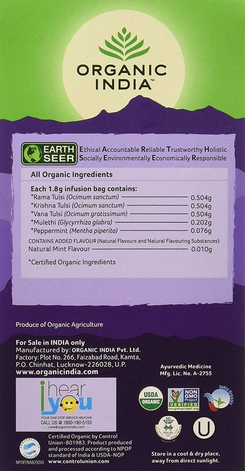 Organic India Tulsi Mulethi Infusion Bags