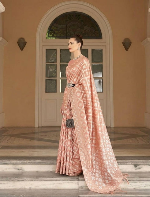 Vasthrlay Jacquard Unstitched Comfortable Stylish Saree