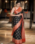 Vasthrlay Black Banarasi Saree