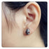 Hip Hop Titanium Steel Flower Pattern Crystal Eye Skull Stud Earrings