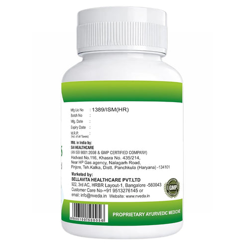 Nveda BP Support Capsules 60 Capsules | Ayurvedic Formula for Healthy Blood Pressure Management