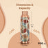 Copper Leak-Proof Meenakari Bottles | 950 ml