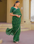 Vasthrlay Georgette Bandhani Unstitched Maroon Saree
