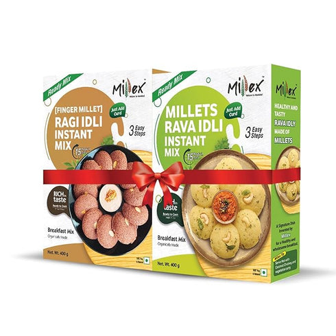 Millex Ragi Idli Instant Mix & Millets Rava Idli Instant Mix