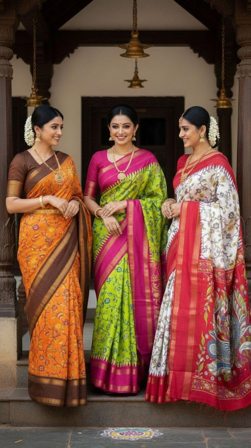 Vasthrlay Tussar Print Saree