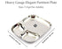 Stainless Steel 3 in 1 Partition Plate Set of 4