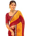 Vasthrlay Georgette Embroidery Unstitched Red Saree