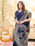 Vasthrlay Jacquard Blue Saree