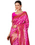 Vasthrlay Womens Jacquard Unstitched Maroon Saree