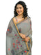 Vasthrlay Womens Printed Unstitched Light Green Saree