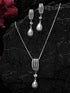 Clara 925 Sterling Silver Pearl Queen Pendant Earring Chain Jewellery Set