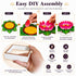 Digi Art's Complete Lotus Decoration Kit | 12 Inch Premium Printed MDF Lotus Base with 16 Petals & 4x4 Inch Stand | DIY Assembly | Reusable Pooja Decoration for Ganesh, Lakshmi, Kalash & Home Decor
