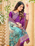 Vasthrlay Jacquard Blue Saree