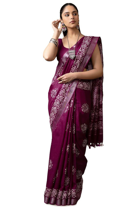 Vasthrlay Linen Sarees Tassels
