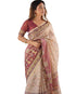 Vasthrlay Handloom Beige Blue Traditional Saree