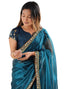 Vasthrlay Shimmer Chiffon Unstitched Maroon Saree