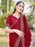 Vasthrlay Georgette Scalloped Rani Saree