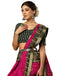 Vasthrlay Georgette Bandhani Unstitched Wine Saree