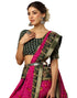 Vasthrlay Georgette Bandhani Unstitched Wine Saree