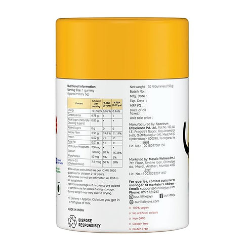 Little Joys Calcium & Vitamin D Gummies for Kids (2+ years)