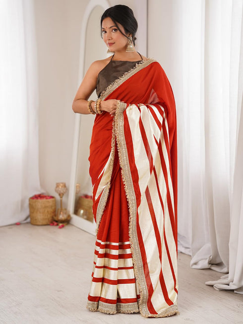 Vasthrlay Vichitra Embroidered Unstitched Fl Ethnic Wear