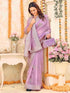 Vasthrlay Shimmer Embroidery Sky Saree