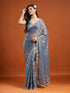 Vasthrlay Wine Embroidery Saree