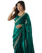 Vasthrlay Scalloped Embroidery Unstitched Rani Pink Saree